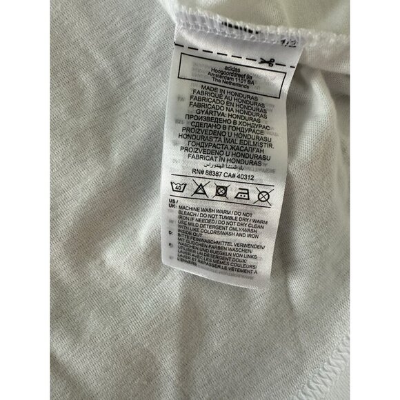 Adidas Womens Regular fit Short Sleeve Logo T-Shirt Shirt White Solid - Picture 6 of 11